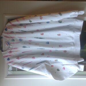 Unique Vintage 90s Jerzees 2X  Sweatshirt Painted Artistic Colorful Pastel
